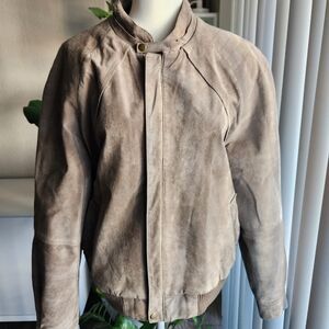 Frey Suede Leather Bomber Jacket Size Large 54 EU